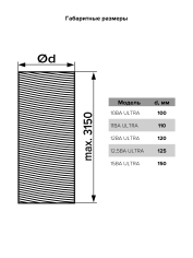 Воздуховод ВА ULTRA D120 гофрированный L3,15м алюминий DICITI