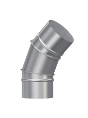 Отвод, серия OTG, для круглых воздуховодов на 45°, D100, оцинкованная сталь