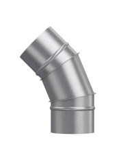 Отвод, серия OTG, для круглых воздуховодов на 45°, D100, оцинкованная сталь
