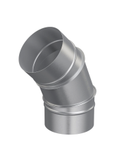 Отвод, серия OTG, для круглых воздуховодов на 45°, D125, оцинкованная сталь
