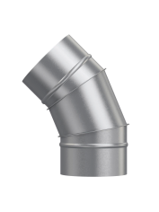 Отвод, серия OTG, для круглых воздуховодов на 45°, D125, оцинкованная сталь