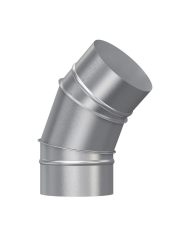 Отвод, серия OTG, для круглых воздуховодов на 45°, D125, оцинкованная сталь