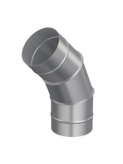 Отвод, серия OTG, для круглых воздуховодов на 45°, D150, оцинкованная сталь