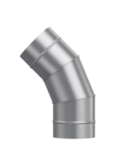 Отвод, серия OTG, для круглых воздуховодов на 45°, D150, оцинкованная сталь