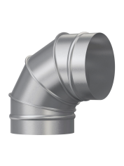 Отвод, серия OTG, для круглых воздуховодов на 90°, D100, оцинкованная сталь