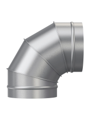 Отвод, серия OTG, для круглых воздуховодов на 90°, D125, оцинкованная сталь