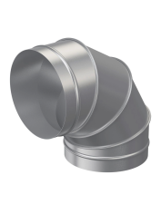 Отвод, серия OTG, для круглых воздуховодов на 90°, D150, оцинкованная сталь
